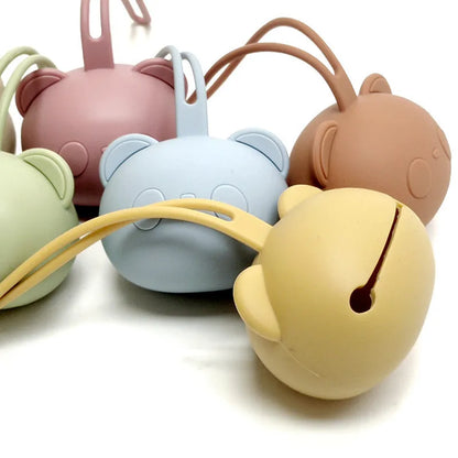 Sac de rangement de tétine en Silicone en forme d'ours, accessoire sûr sans BPA pour nouveau-nés et enfants, porte-sucette