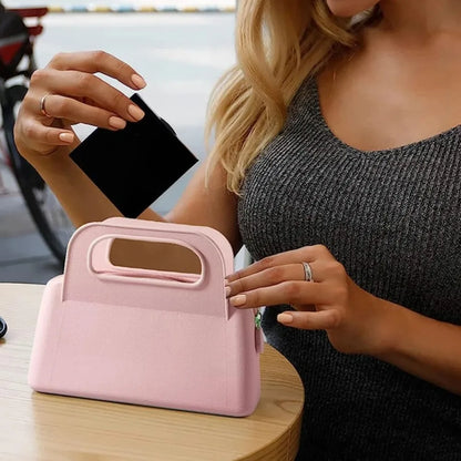 Silicone Handbag Women's Cosmetic Bag Silicone Zippe