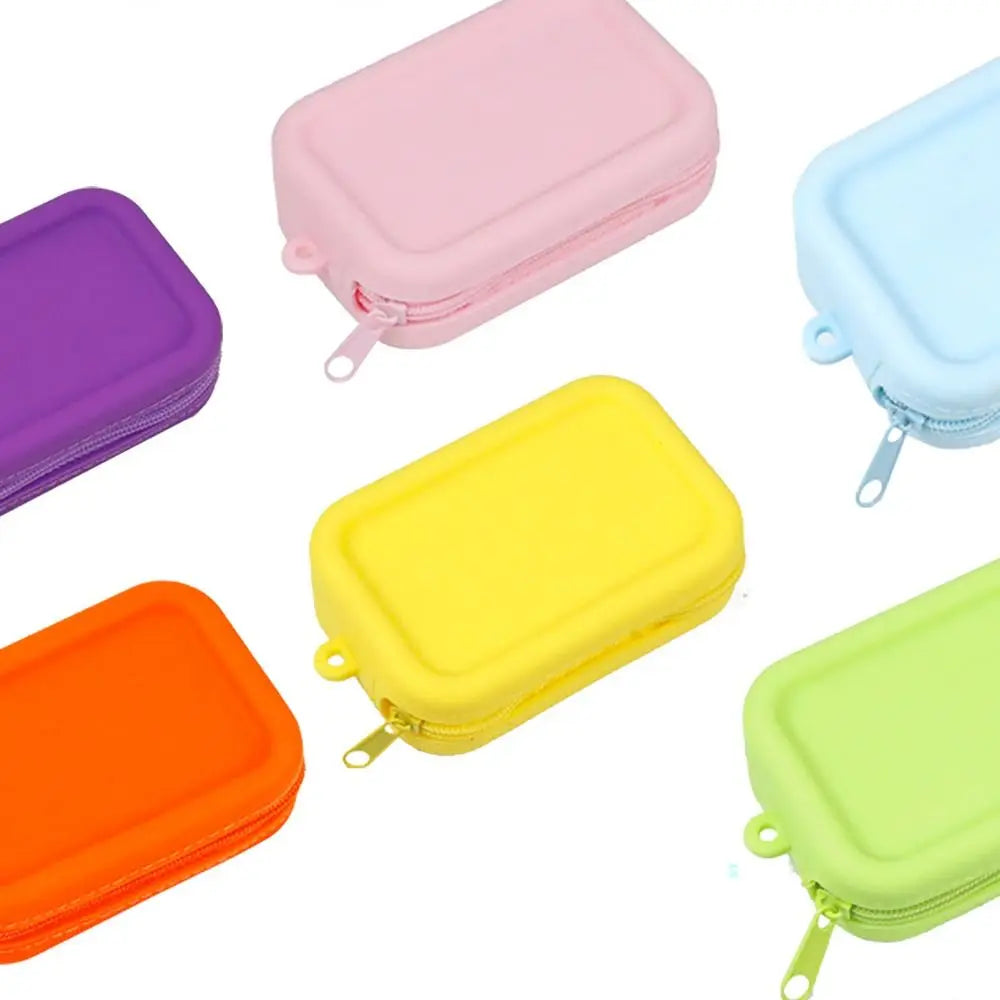 Silicone Organizer Cosmetic Bag Vintage Waterproof Smooth Zipper