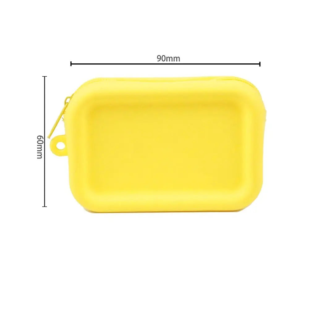 Silicone Organizer Cosmetic Bag Vintage Waterproof Smooth Zipper