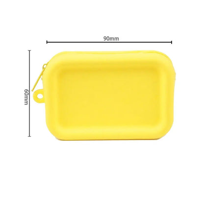 Silicone Organizer Cosmetic Bag Vintage Waterproof Smooth Zipper