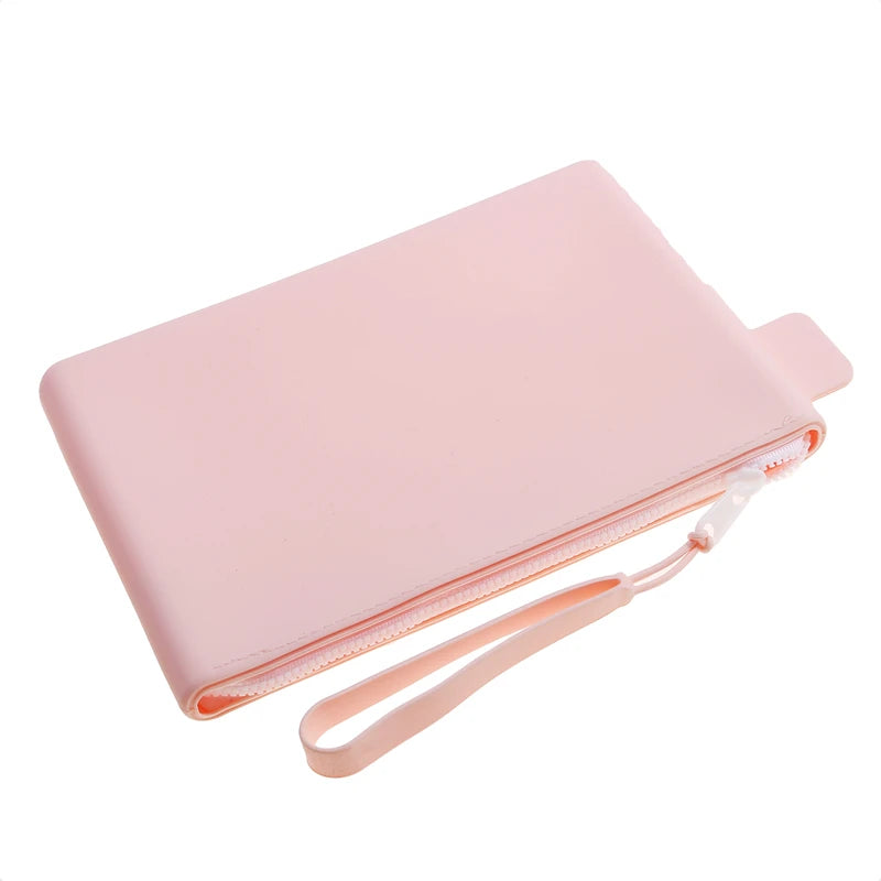 Sac de rangement en Silicone, sac de rangement Portable pour fichiers portables, voyage, téléphone Portable, écouteurs, brosse de maquillage, rouge à lèvres, pochette organisateur