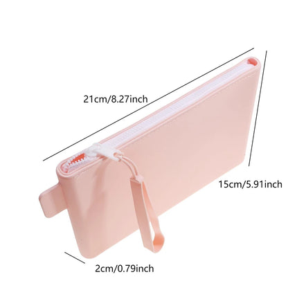 Silicone Storage Bag Portable File Travel Portable Waterproof Cell Phone Earphone Makeup Brush Lipstick Organizer Clutch Bag