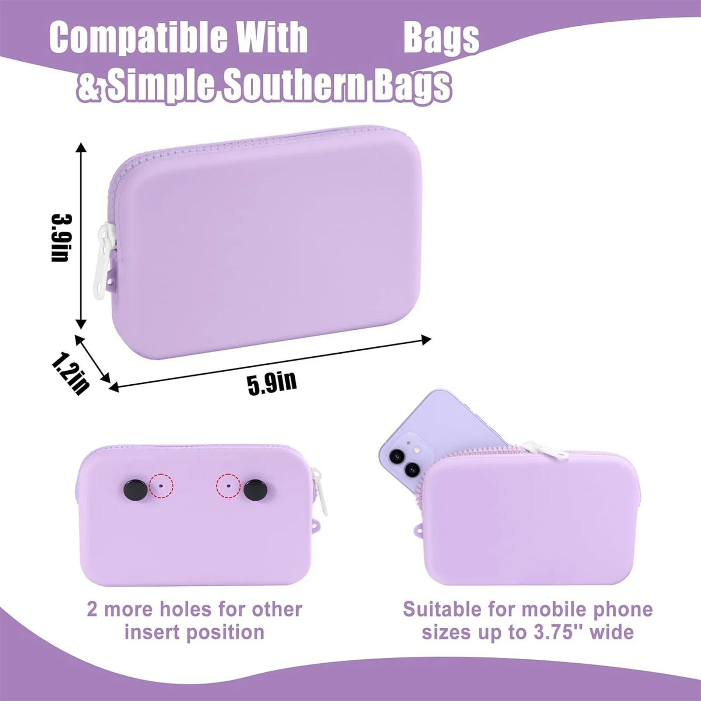 Petit sac de rangement cosmétique carré en Silicone, maquillage de voyage de grande capacité