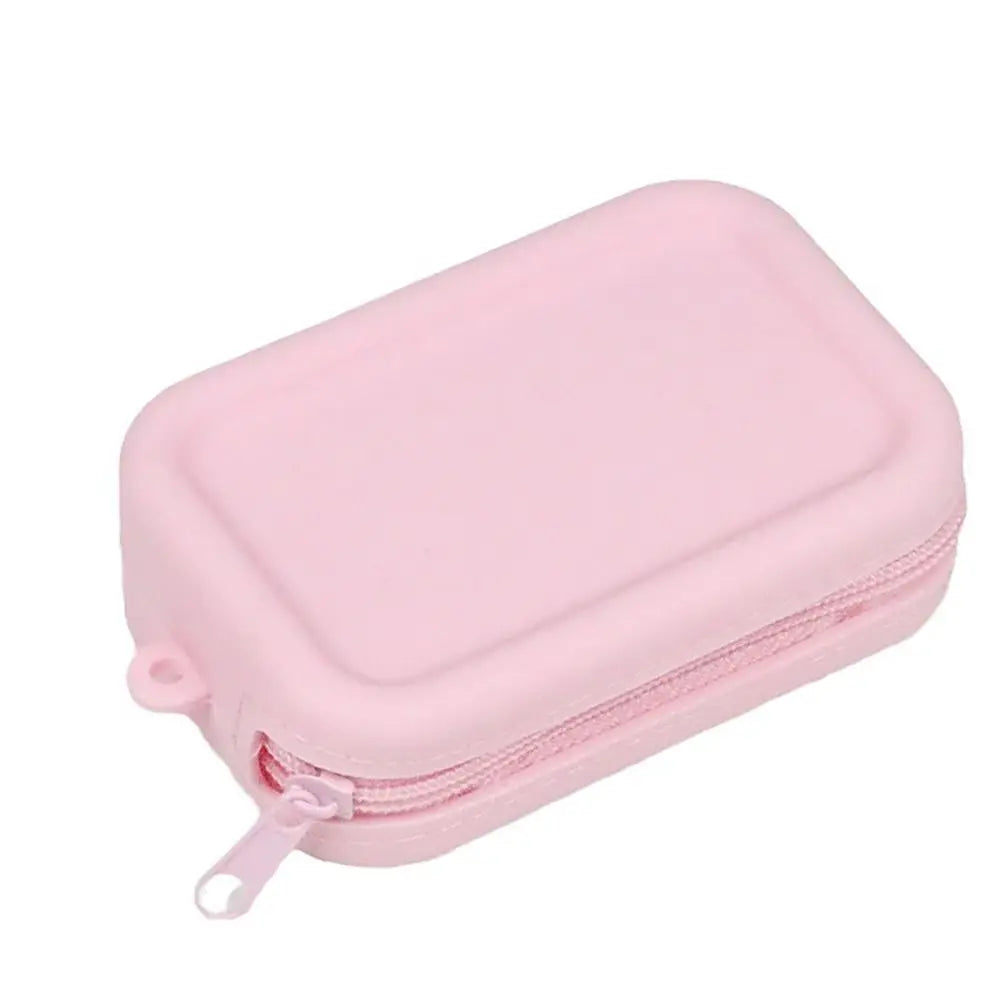 Silicone Organizer Cosmetic Bag Vintage Waterproof Smooth Zipper