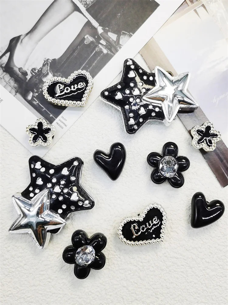 ABS Shoe Charms Buckles DIY  Floral Star Clog