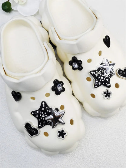 ABS Shoe Charms Buckles DIY  Floral Star Clog