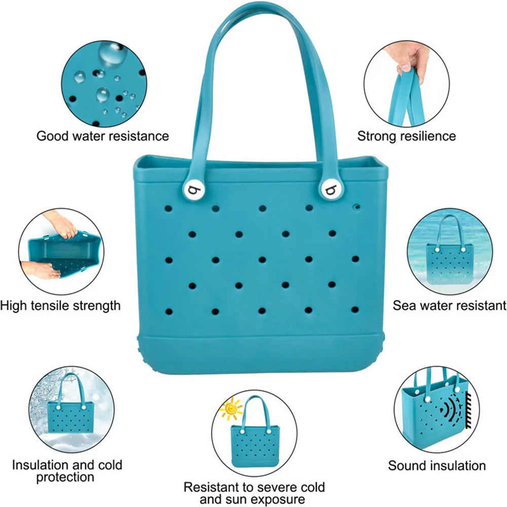 Bogg Bag Eva Handbag Waterproof Beach Fashion Rubber Handbag